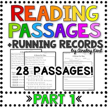 running record comprehension questions.